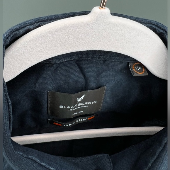 BlackBerry Black Formal Shirt India Slim Large Button Down - Picture 12 of 16